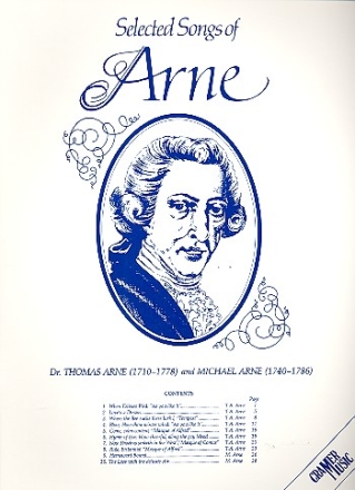 Selected Songs of Arne for voice with piano accompaniment