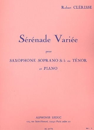 Srnade varie pour saxophone soprano sib ou tenor et piano