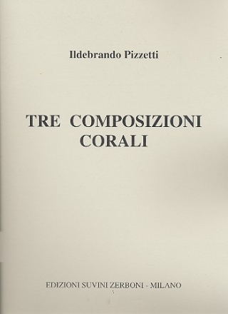 3 composizioni corali fr gem Chor und Klavier