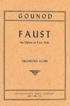 Faust opera study score