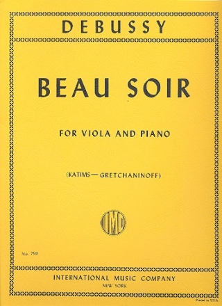Beau Soir for viola and piano