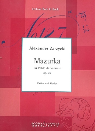 Mazurka fr Pablo de Sarasate op. 26 fr Violine und Klavier