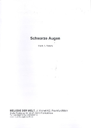 Schwarze Augen: Einzelausgabe fr Klavier