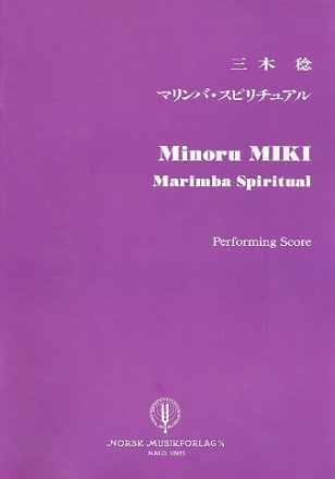 Marimba Spiritual fr Marimba und Percussion Partitur