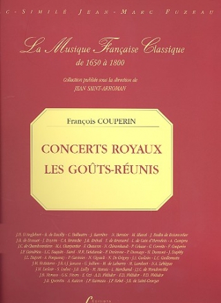 Concerts royaux les gouts reunis pour clavecin facsimile