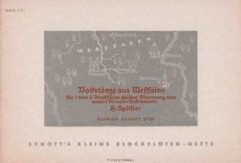 Volkstnze aus Westfalen fr 1-2 Blockflten