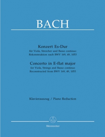 Konzert Es-Dur fr Viola, Streicher und Bc fr Viola und Klavier