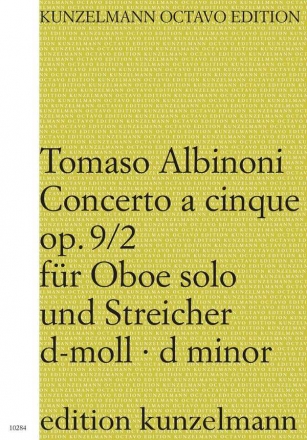 Concerto  cinque d-Moll op.9,2 fr Oboe, Streicher und Bc Partitur