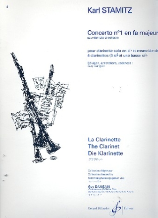 Concerto no.1 fa majeur (F-Dur) pour 4 clarinettes parties