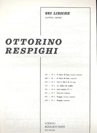 Pioggia per soprano e pianoforte sei liriche no.6 (prima serie) vittoria aganoor pompili