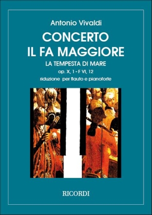 CONCERTO IN FA MAGGIORE OP.10,1 - F6,12 FUER FLOETE, STREICHER UND BC    KLAVIERAUSZUG