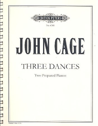 3 Dances for 2 prepared pianos Spielpartitur