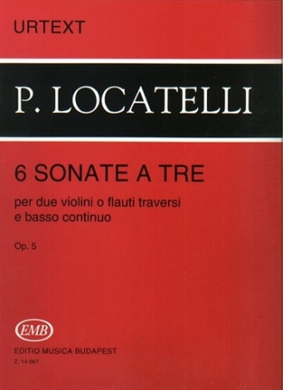 6 sonate a tre op.5 per 2 violini (flauti traversi) e bc