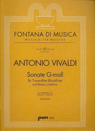 Sonate g-Moll fr Traversflte (Blockflte) und Bc