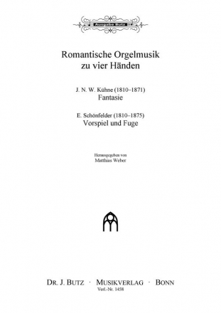 Romantische Orgelmusik fr Orgel zu 4 Hnden