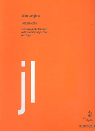 Regina coeli fr 2 gleiche Stimmen (Chor) und Orgel Partitur und 2 eingelegte Sing/Chorstimmen