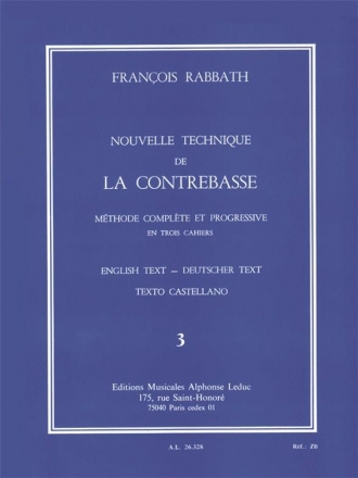 Nouvelle technique de la contrebasse vol.3 (texte fr/angl/all/cast)