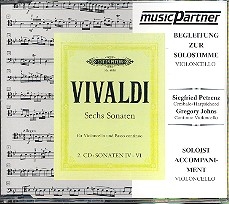 Sonaten fr Cello und Bc CD 2 (Nr.4-6) mit Begleitung zur Solostimme