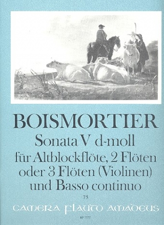 Sonate d-Moll Nr.5 op.34,5 fr 3 Flten oder Altblockflte und 2 Flten (Violinen) unc Bc