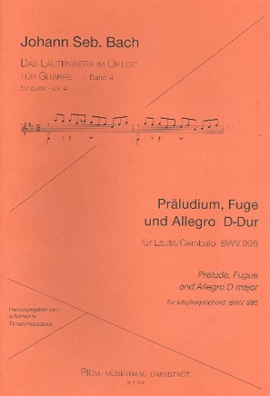 Prludium, Fuge und Allegro D-Dur BWV998 fr Gitarre