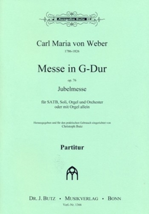Messe G-Dur op.76 fr Soli, gem Chor und Orgel (Orchester) Partitur