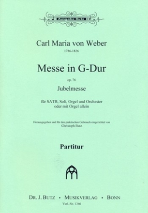 Messe G-Dur op.76 fr Soli, gem Chor und Orgel (Orchester) Partitur