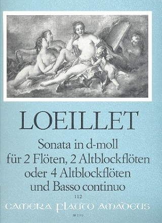 Sonata d-Moll fr 2 Flten, 2 Altblockflten oder 4 Altblockflten und Bc Partitur und Stimmen