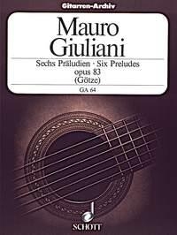 6 leichte Prludien op.83 fr Gitarre Gtze, Walter, ed