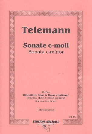 Sonate c-Moll fr Blockflte, Oboe und bc Stimmen