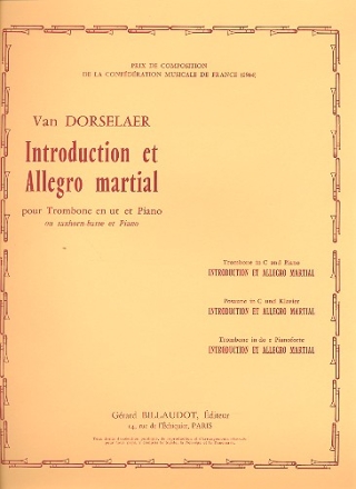 Introduction et allegro martial op.58 pour trombone en ut (saxhorn basse) et piano