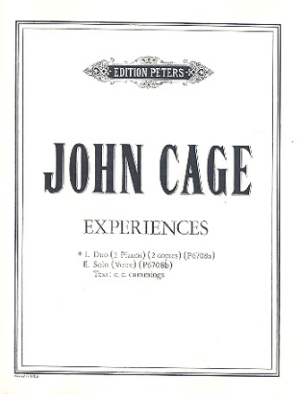 Experiences Duo for 2 pianos Parts