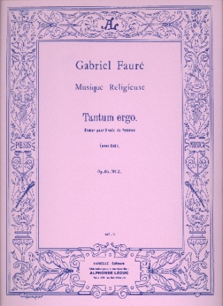 Tantum ergo op.65,2 pour choeur (SSA) avec soli et orgue partition
