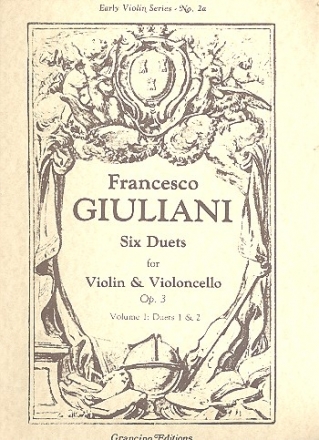 6 Duets op.3 vol.1 (nos.1-2) for violin and violoncello score and parts