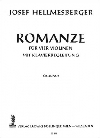 Romanze op.43,2 für 4 Violinen und Klavier
