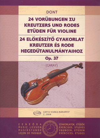 24 Vorbungen zu Kreutzers und Rodes Etden op.37 fr Violine