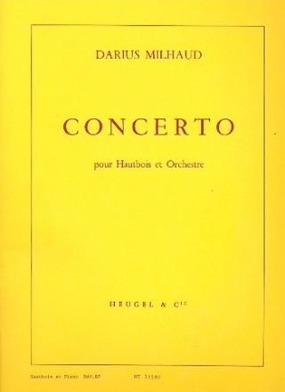Concerto pour hautbois et orchestre pour hautbois et piano
