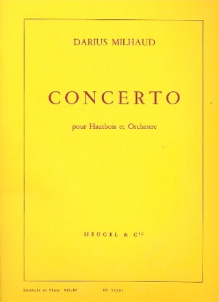 Concerto pour hautbois et orchestre pour hautbois et piano