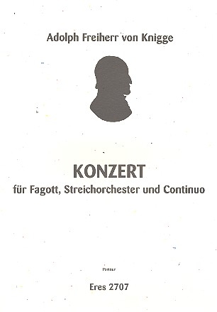Konzert F-Dur fr Fagott, Streicher Bc Partitur