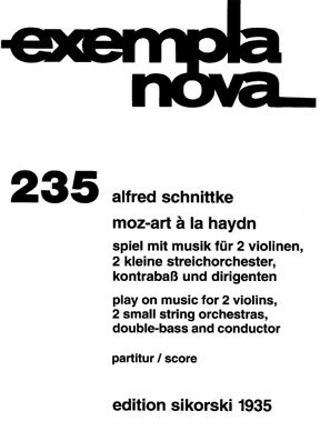 Moz-art  la Haydn Spiel mit Musik fr 2 Violinen, 2 Streichorchester Kontraba und Dirigenten,    Taschenpartitur
