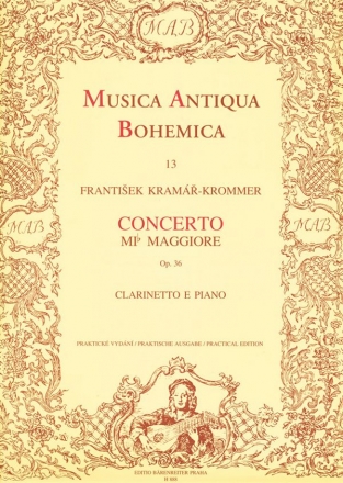 Concerto Es-Dur op.36 für Klarinette und Orchester für Klarinette und Klavier