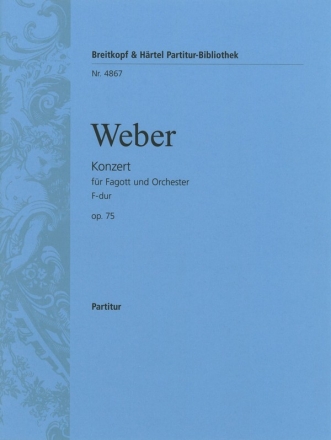 Konzert F-Dur op.75 fr Fagott und Orchester Partitur