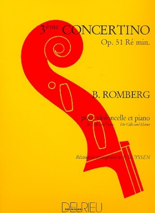 Concertino re mineur op.51 no.3 pour violoncelle et piano Ruyssen, Pierre, ed.