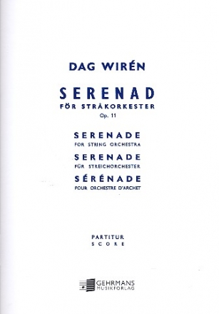 Serenade op.11 for string orchestra study score