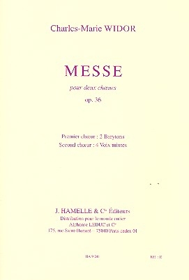 Messe op.36 pour 2 choeurs et 2 orgues partition de choeur