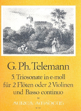 Triosonate e-Moll Nr.5 fr 2 Flten (Violinen) und Bc