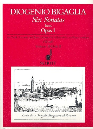 6 Sonatas from op.1 vol.2 (op.1,10 op.1,11 und op.1,12) fr Altblockflte und Bc