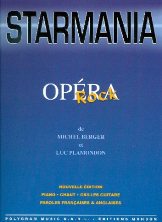 Starmania: rock opera songbook p/v/g  (fr)