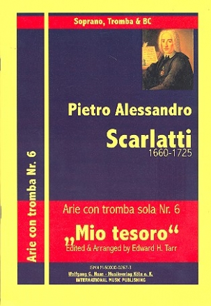 Mio tesoro per te moro fr Sopran, Trompete und Bc Partitur und Stimmen