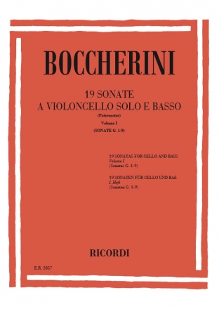 19 Sonaten Band 1 (Nr.1-9) fr Violoncello und Bc