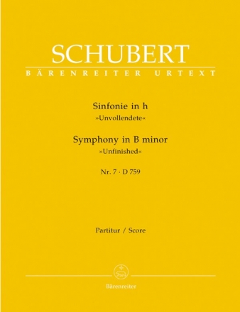 Sinfonie h-Moll Nr.7 D759 fr Orchester Partitur